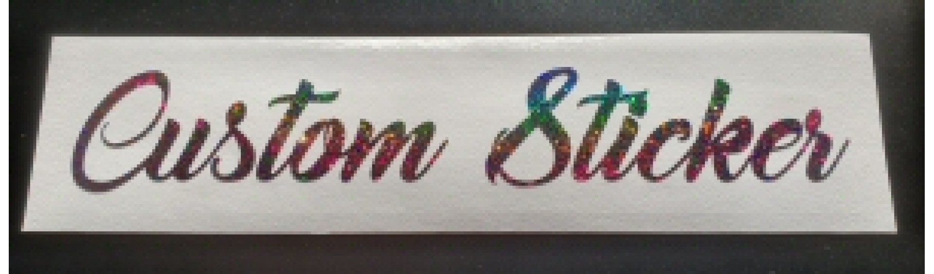 Rainbow Glitter Sparkle Custom Text Stickers
