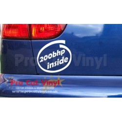 Your Text Inside Custom Text Car Window Bumper Sticker Decal