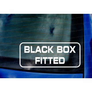 Black Box Fitted New Driver Car Insurance Discount Window Bumper Vinyl Die Cut Sticker Decal