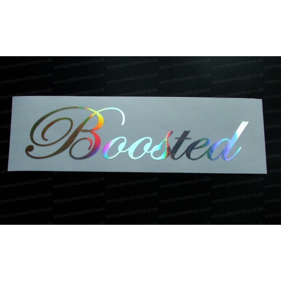 200mm x 50mm Silver Hologram Neo Mirror Chrome Car Window Bumper Sticker Decal
