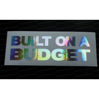 Built on a Budget Silver Hologram Neo Mirror Chrome Car Window Bumper Sticker Decal