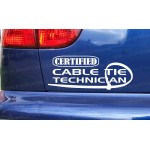 Certified Cable Tie Technician Funny Car Window Bumper Sticker