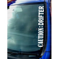 CAUTION DRIFTER Car Window Bumper Sticker Decal