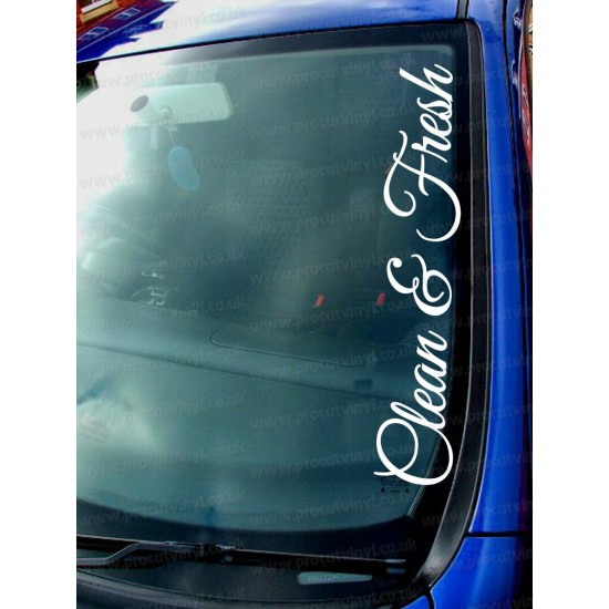 Clean & Fresh Car Window Bumper Sticker Decal