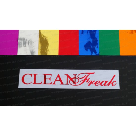CLEAN Freak Chrome Mirror Colours Car Window Bumper Sticker Decal