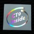 CT9 inside Silver Hologram Neo Mirror Chrome Car Window Bumper Sticker Decal