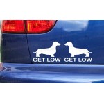 Get Low x2 Dachshund Car Window Bumper Stickers Decals