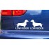 Low Rider x2 Dachshund Car Window Bumper Stickers Decals