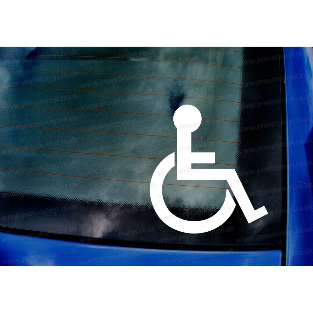 Disabled Car Sticker Decal Blue Badge Holder Notice Sign Disability