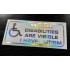 Not All Disabilities Are Visible I Have Autism Disabled Driver Silver Hologram Neo Mirror Chrome Car Window Bumper Sticker Decal