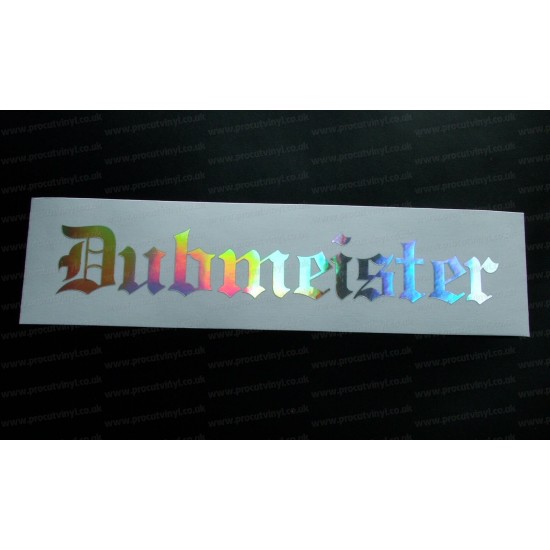 Dubmeister Silver Hologram Neo Mirror Chrome Car Window Bumper Sticker Decal