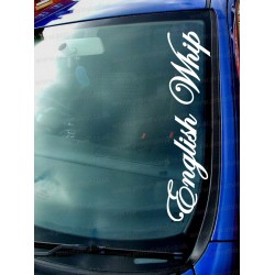 English Whip Car Window Bumper Sticker Decal