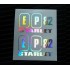 EP82 STARLET x2 Pair Silver Hologram Neo Mirror Chrome Car Window Bumper Stickers Decals