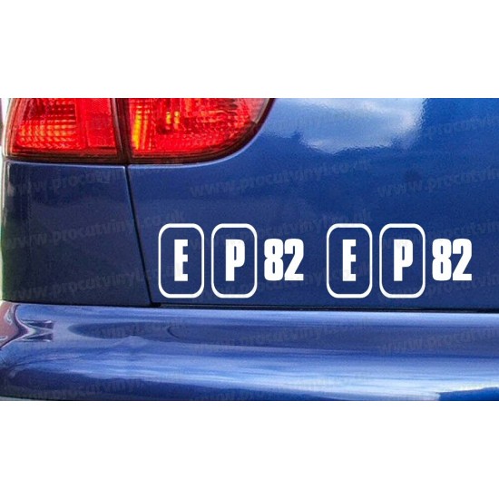 EP82 x2 Car Window Bumpers Stickers Decals