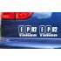 EP82 TURBO x2 Car Window Bumpers Stickers Decals