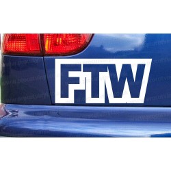 FTW For the Win Funny Car Window Bumper Sticker Decal