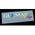 German Whip Silver Hologram Neo Mirror Chrome Car Window Bumper Sticker Decal