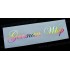 German Whip Silver Hologram Neo Mirror Chrome Car Window Bumper Sticker Decal