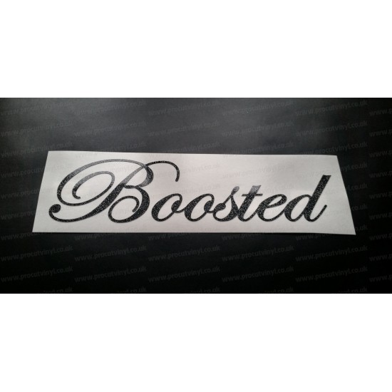 Boosted Glitter Metalflake Car Bumper Window Sticker Decal