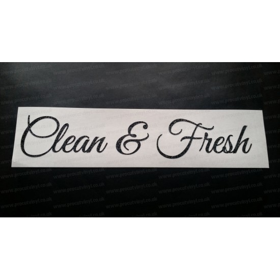 Clean & Fresh Glitter Metalflake Car Bumper Window Sticker Decal