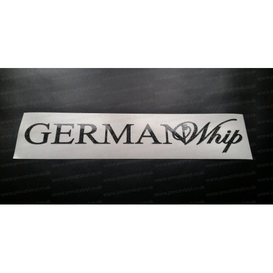 German Whip Glitter Metalflake Car Bumper Window Sticker Decal