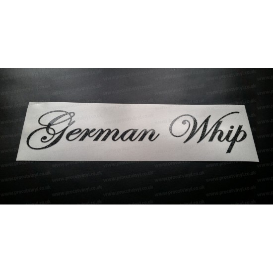 German Whip Glitter Metalflake Car Bumper Window Sticker Decal