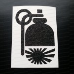 JDM Hand Grenade Glitter Metalflake Car Bumper Window Sticker Decal