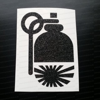 JDM Hand Grenade Glitter Metalflake Car Bumper Window Sticker Decal