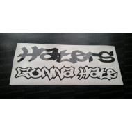 Haters Gonna Hate Glitter Metalflake Car Bumper Window Sticker Decal