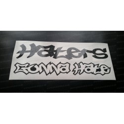Haters Gonna Hate Glitter Metalflake Car Bumper Window Sticker Decal