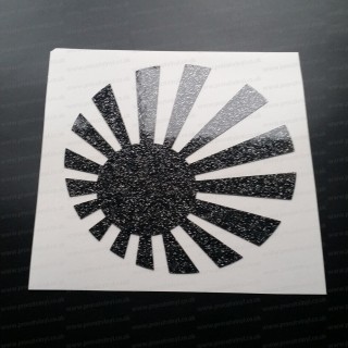 Rising Sun Round x1 Glitter Metalflake Car Bumper Window Sticker Decal