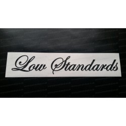 Low Standards Glitter Metalflake Car Bumper Window Sticker Decal