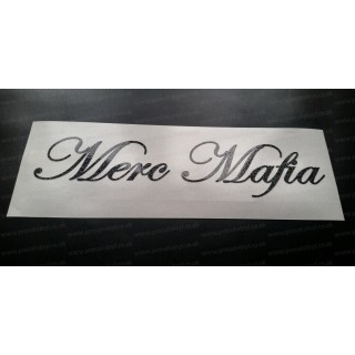 Merc Mafia Glitter Metalflake Car Bumper Window Sticker Decal