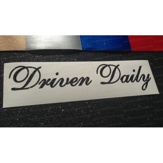 Driven Daily Glitter Metalflake Car Bumper Window Sticker Decal