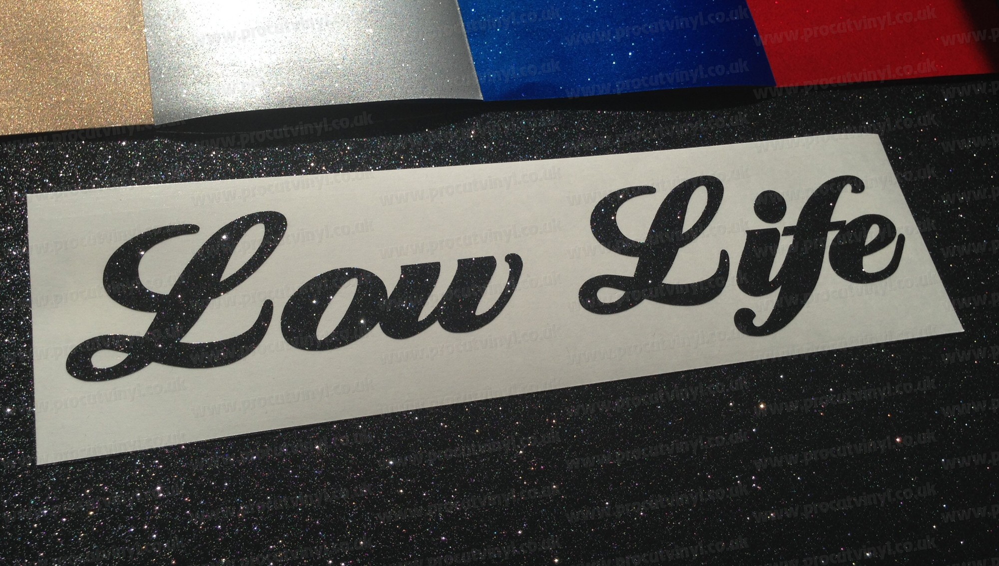 Low Life Glitter Metalflake Car Bumper Window Sticker Decal Low Life Glitter Metalflake Car Bumper Window Sticker Decal
