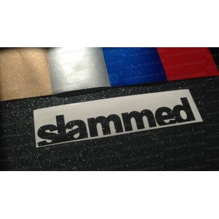 Slammed Glitter Metalflake Car Bumper Window Sticker Decal