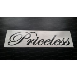 Priceless Glitter Metalflake Car Bumper Window Sticker Decal