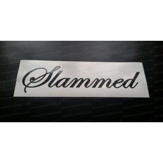 Slammed Glitter Metalflake Car Bumper Window Sticker Decal