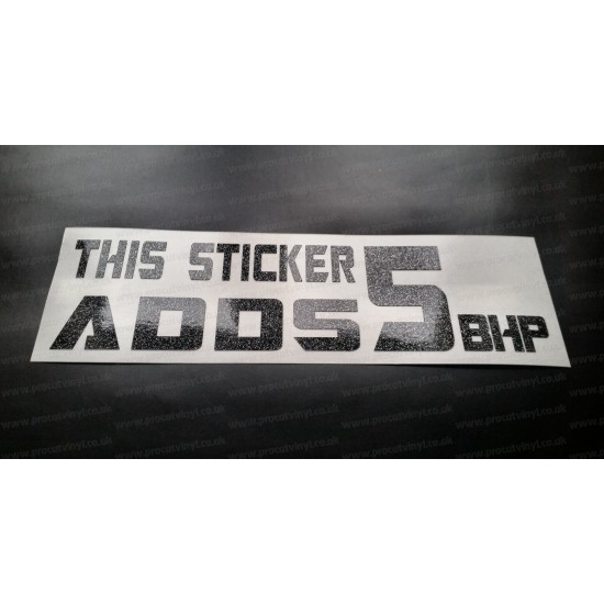 This Sticker adds BBHP Glitter Metalflake Car Bumper Window Sticker Decal