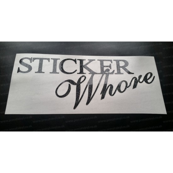 Sticker Whore Glitter Metalflake Car Bumper Window Sticker Decal