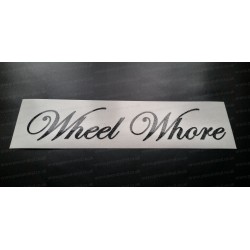 Wheel Whore Glitter Metalflake Car Bumper Window Sticker Decal