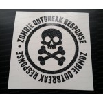 Zombie Outbreak Response Skull & Bones Glitter Metalflake Car Bumper Window Sticker Decal