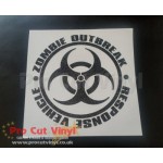 Zombie Outbreak Response Vehicle Glitter Metalflake Car Bumper Window Sticker Decal