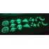 Glow in the Dark Alien Space Themed Wall Art Vinyl Stickers Decals For Bedroom Walls