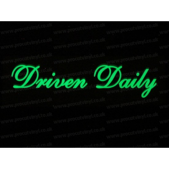 Driven Daily Small to Large Glow in the Dark Luminescent Stickers Decals x1