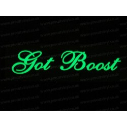 Got Boost Small to Large Glow in the Dark Luminescent Stickers Decals x1