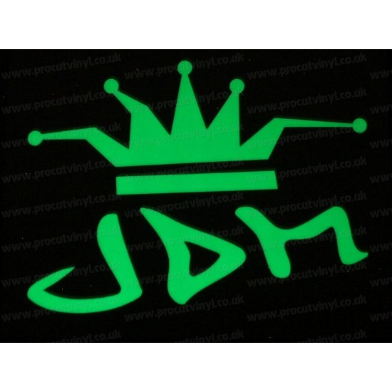 JDM King Small to Large Glow in the Dark Luminescent Stickers Decals x1