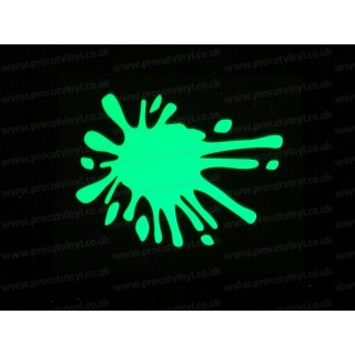 Paint Splat Small to Large Glow in the Dark Luminescent Stickers Decals x1