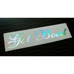 Got Boost Silver Hologram Neo Mirror Chrome Car Window Bumper Sticker Decal