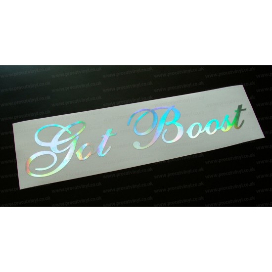Got Boost Silver Hologram Neo Mirror Chrome Car Window Bumper Sticker Decal